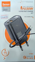 Geman 30W Dual Port Fast Charger (PD+QC) + Cable