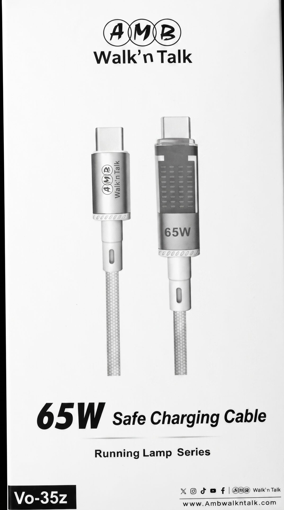 AMB Walk'n Talk 65W Fast Charging Cable